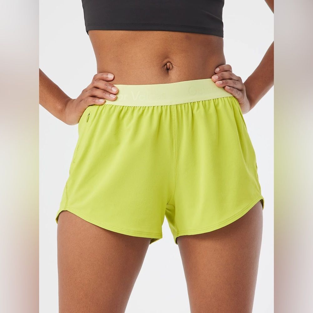 Outdoor Voices Women's Athletic Shorts in Neon Yellow